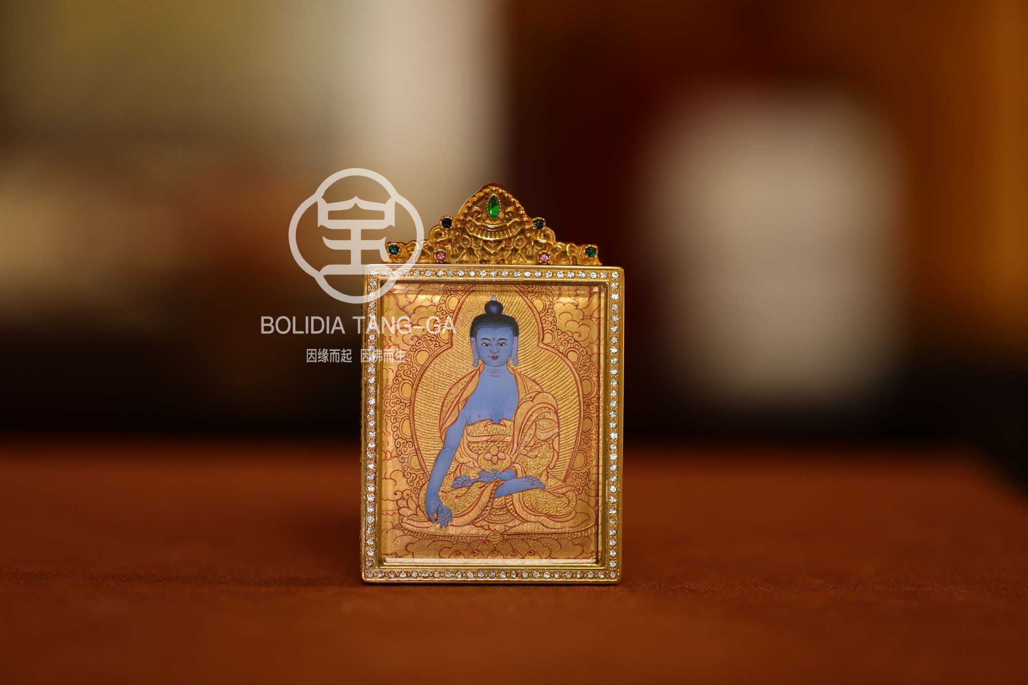 药师佛唐卡吊坠项链（精品手绘合集）