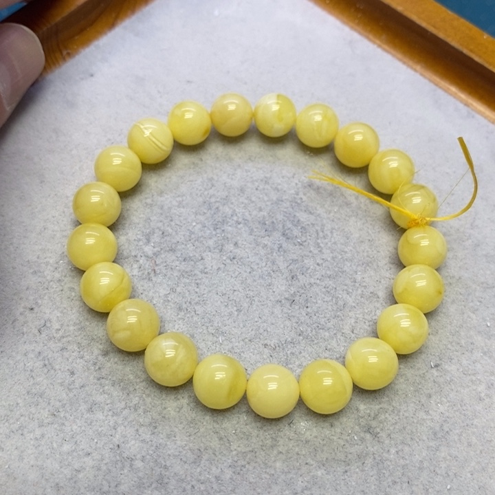 蜜蜡裸石未镶嵌手串