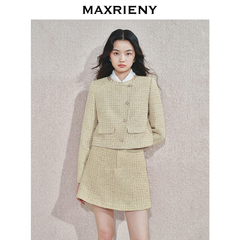 【诗语专属】【商场同款】MAXRIENY小香风外套女门襟高级气质设计