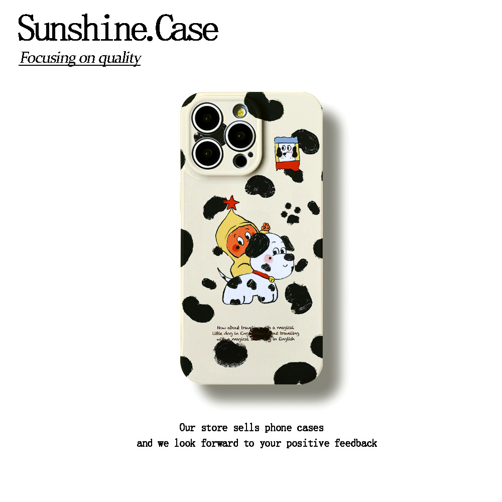 【番茄case专属】斑点小狗软壳适用苹果oppo华为vivo手机壳防摔全包