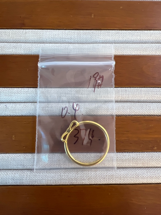 克重0.4 19号 蝴蝶结戒指 足金999