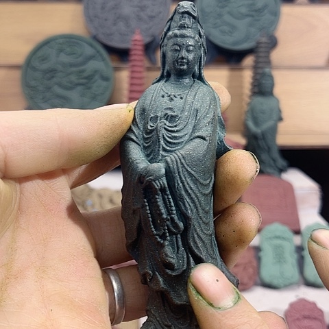 泥塑蓝药师香方观音姐姐福利价