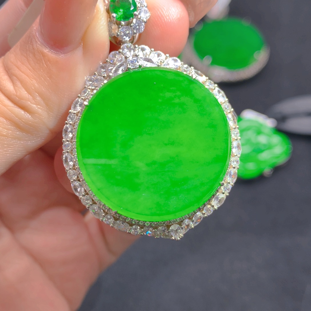 翡翠颈饰银S925镶嵌11111111111