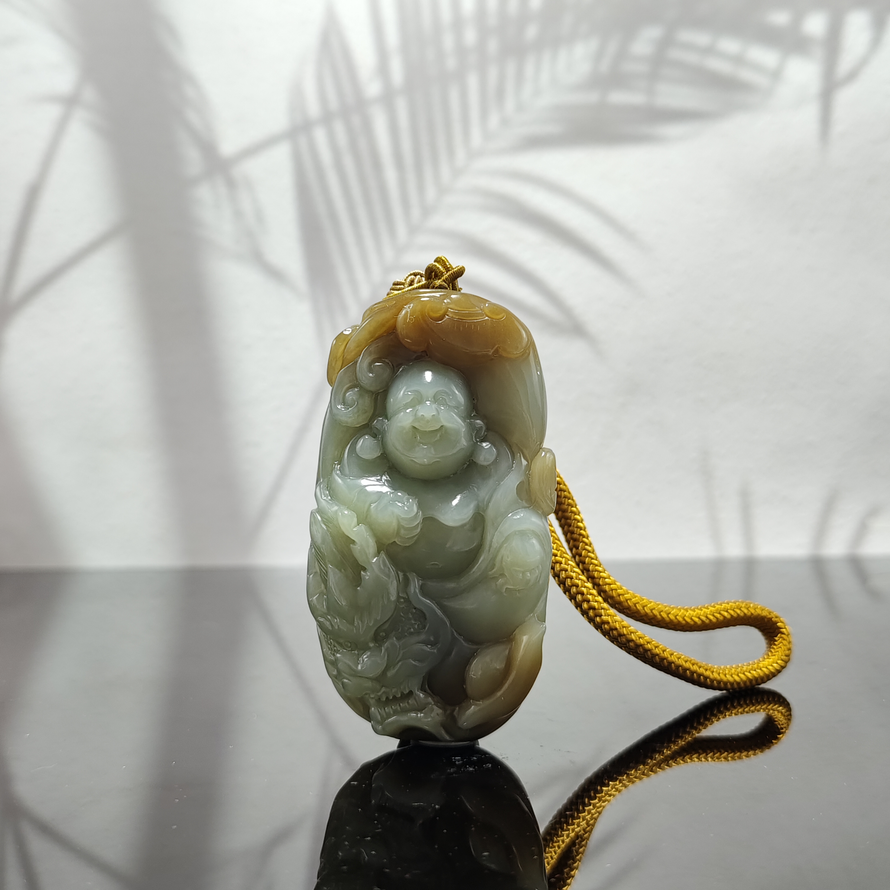 N和田玉御龙佛公手把0442