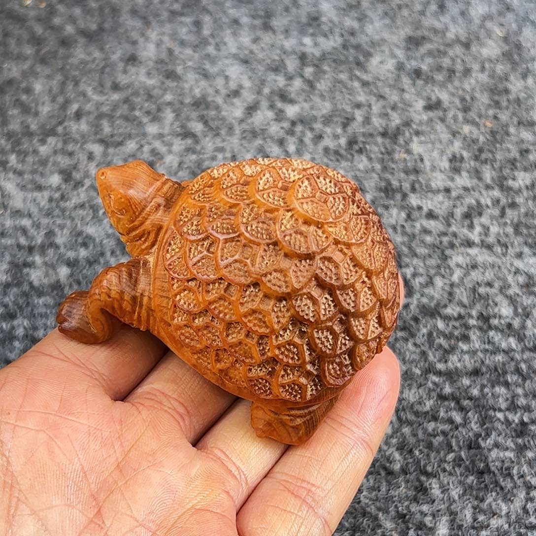 柏木太行崖柏黑油手把件