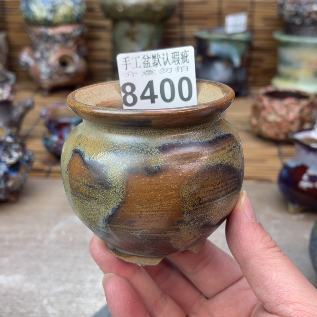 手工花盆默认瑕疵完美者勿拍