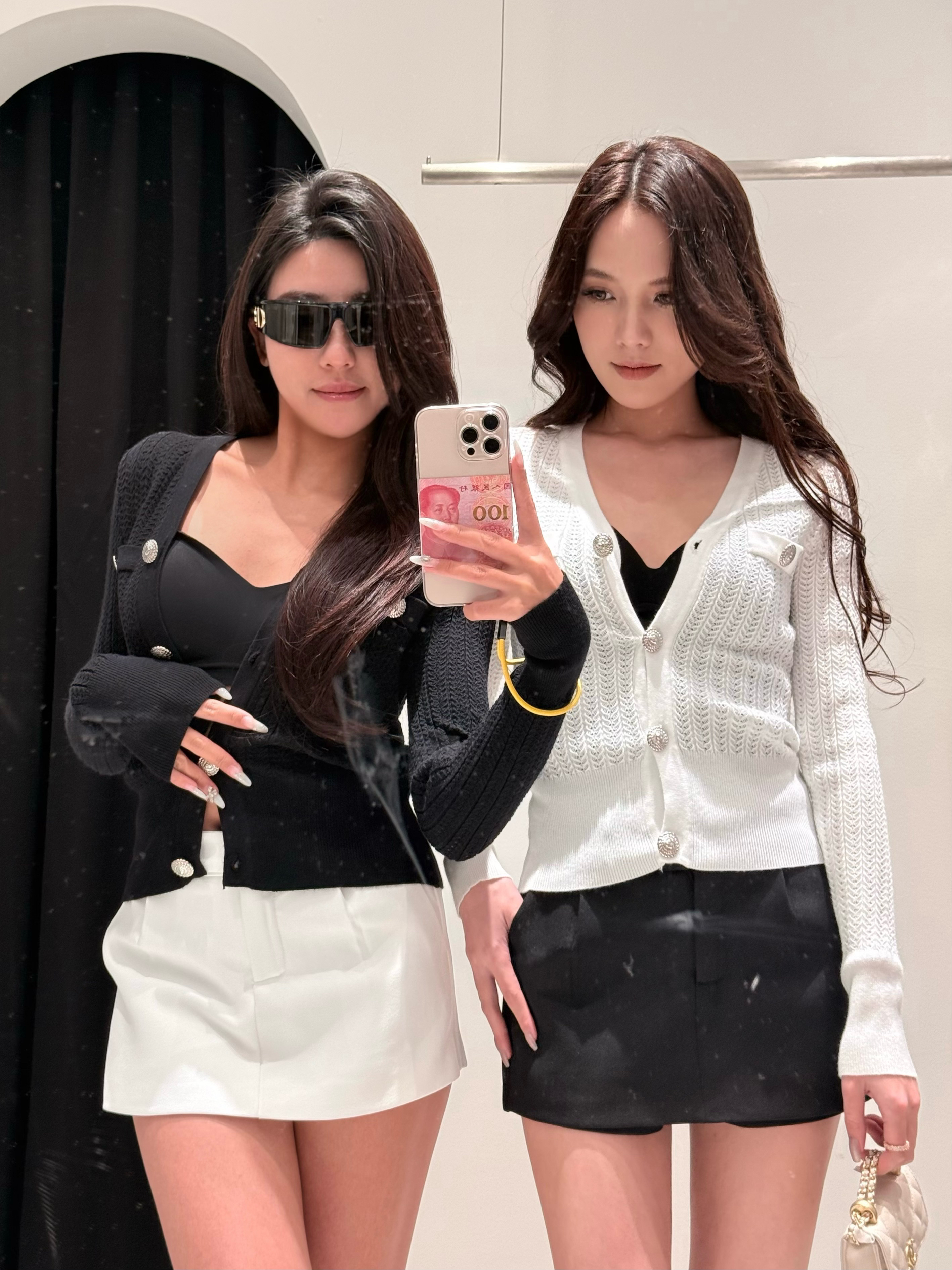 钱大美巴家质感上衣半裙