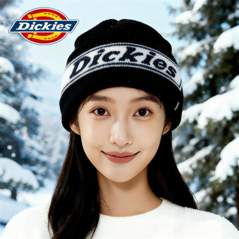 【提花帽】Dickies针织帽2025秋冬季男女同款防风户外滑雪保暖帽子