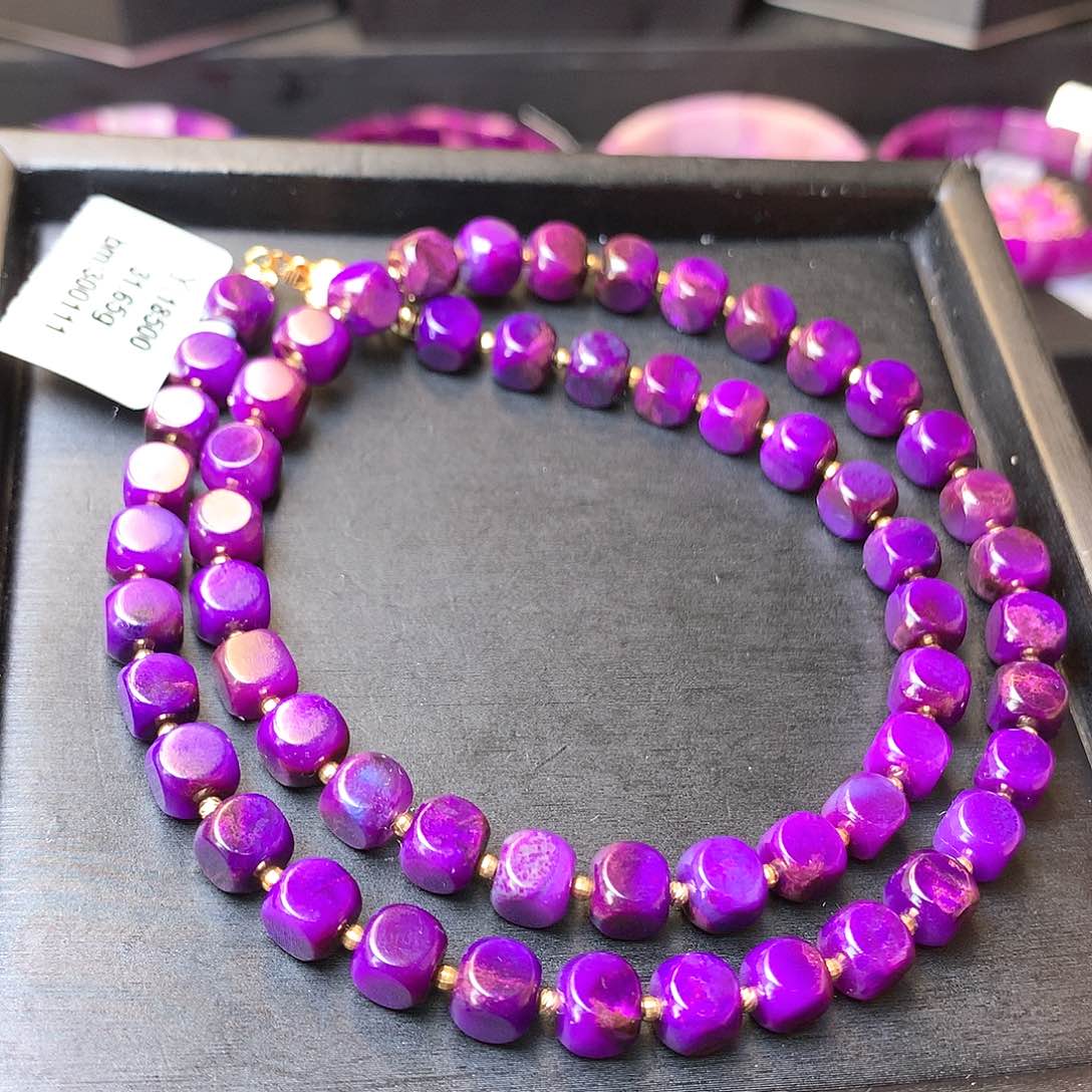 苏纪石（舒俱来）项链18K金镶嵌