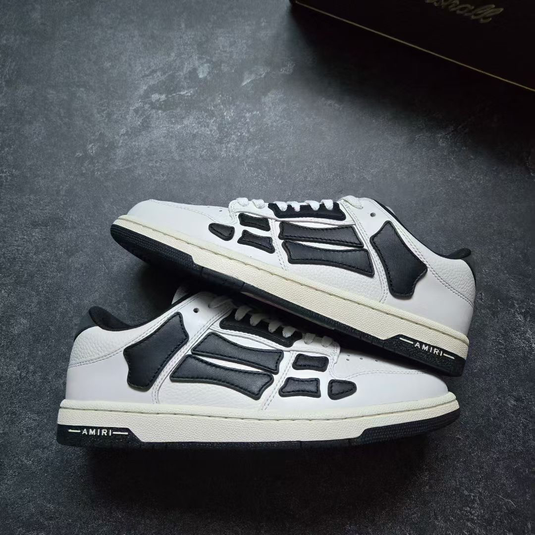 99新 AMIRI 40码 黑白骨头鞋 