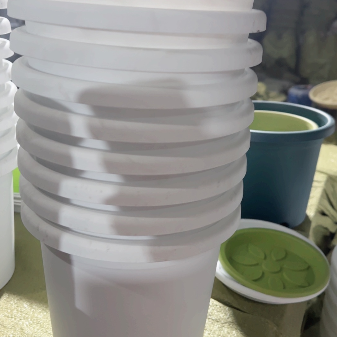 树脂四季盆3#无拖纯白微瑕10