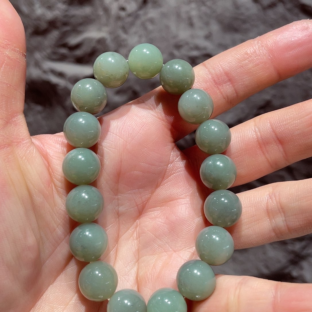 和田玉手串未镶嵌12圆珠