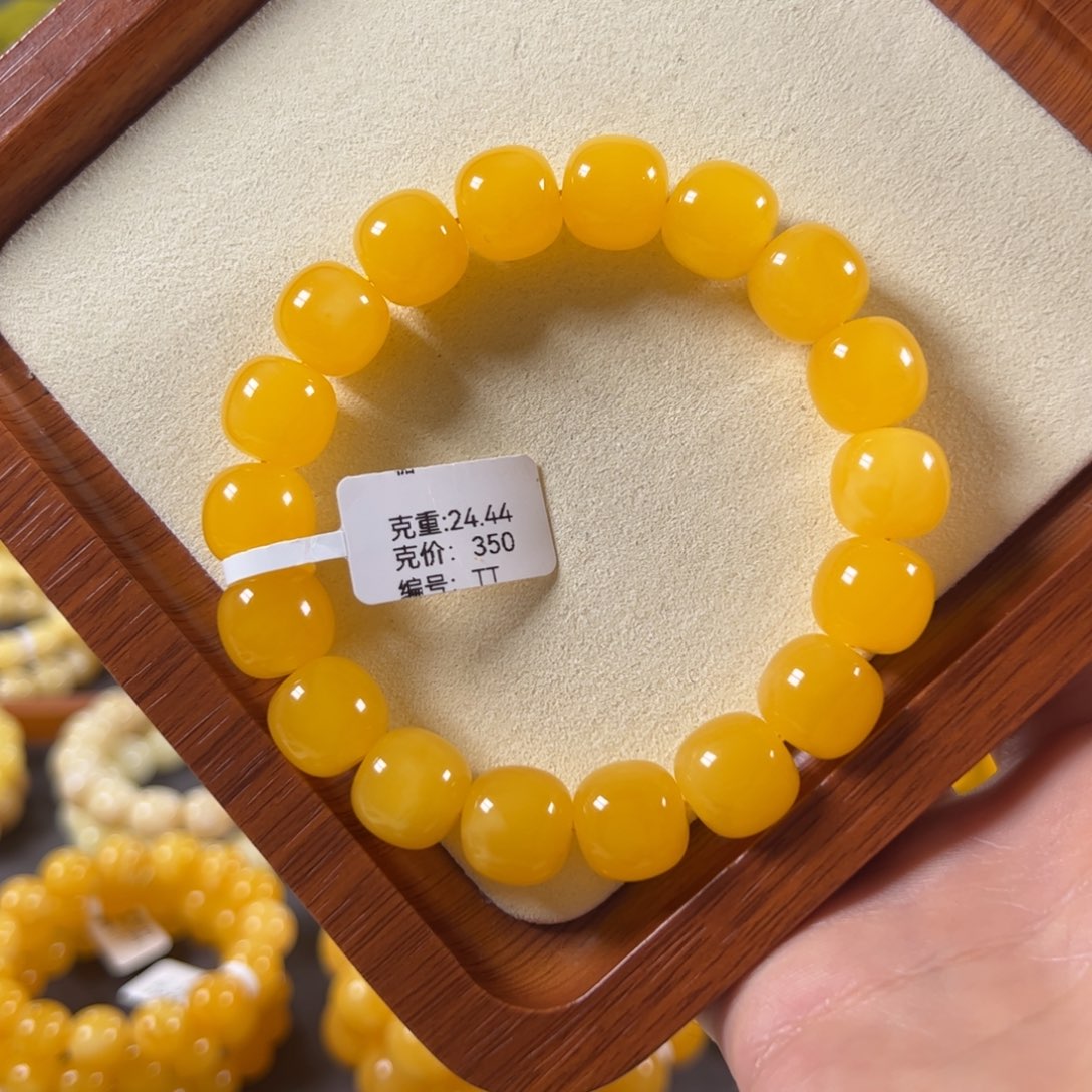 裸石蜜蜡未镶嵌13.2mm焦皮鸡油红满蜜老型tt