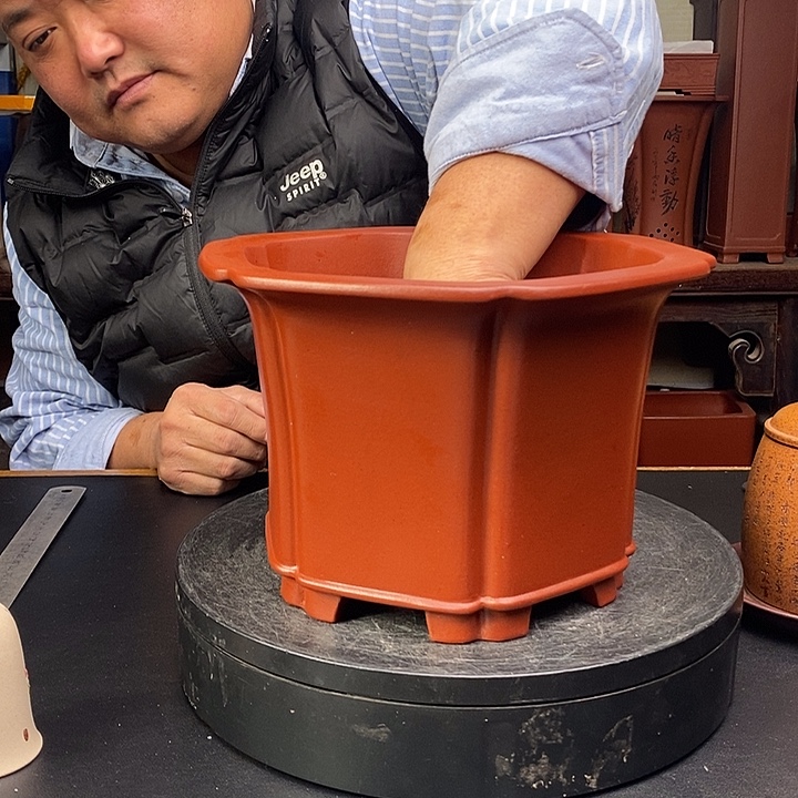 紫砂花盆货号一只JJNN6