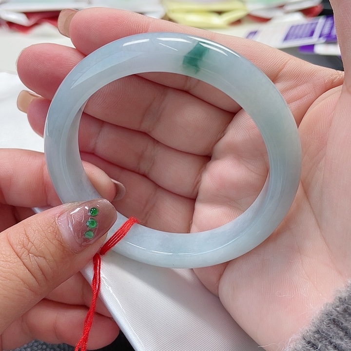 翡翠手镯未镶嵌缅甸翡翠手镯57圈