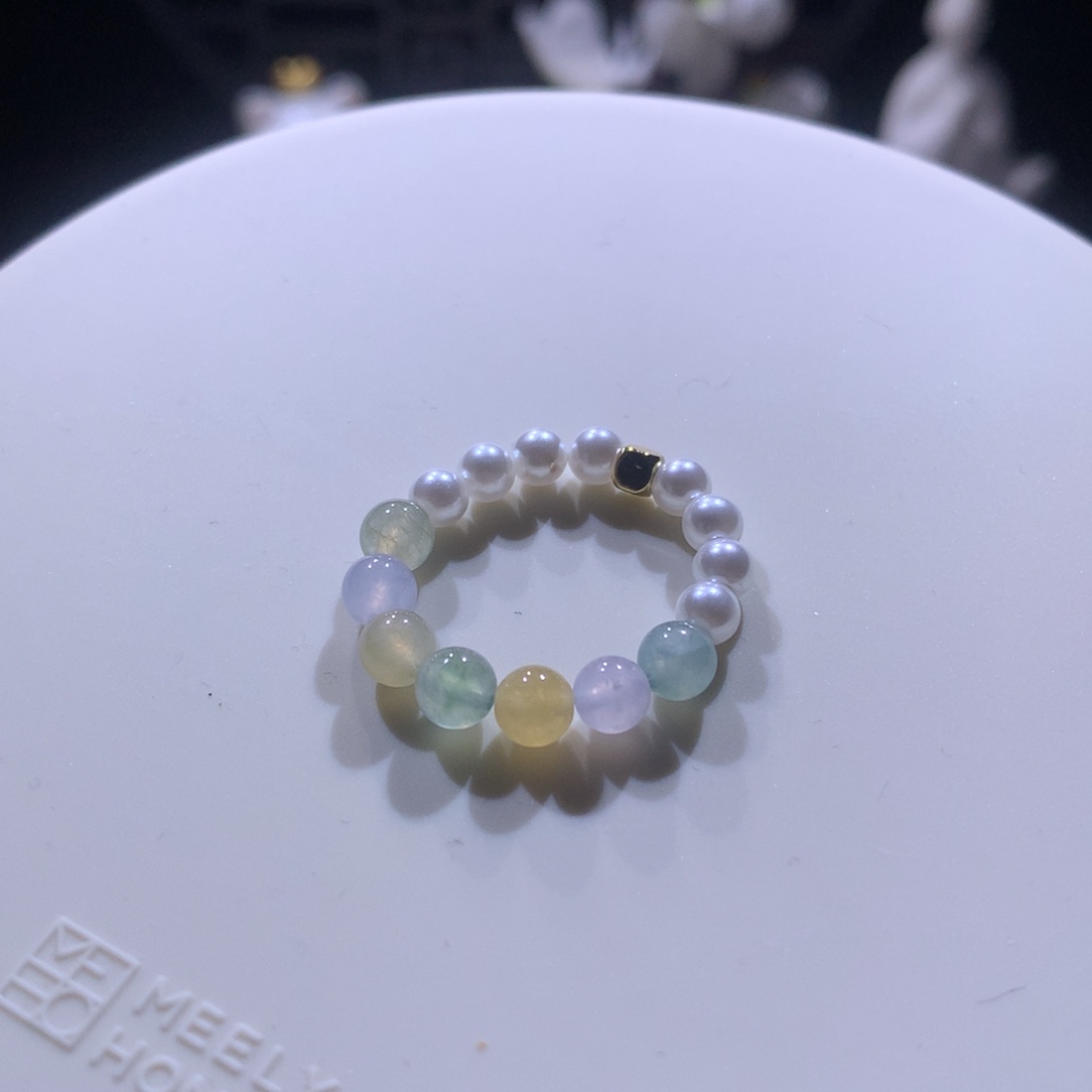 翡翠手链未镶嵌卡5小指环