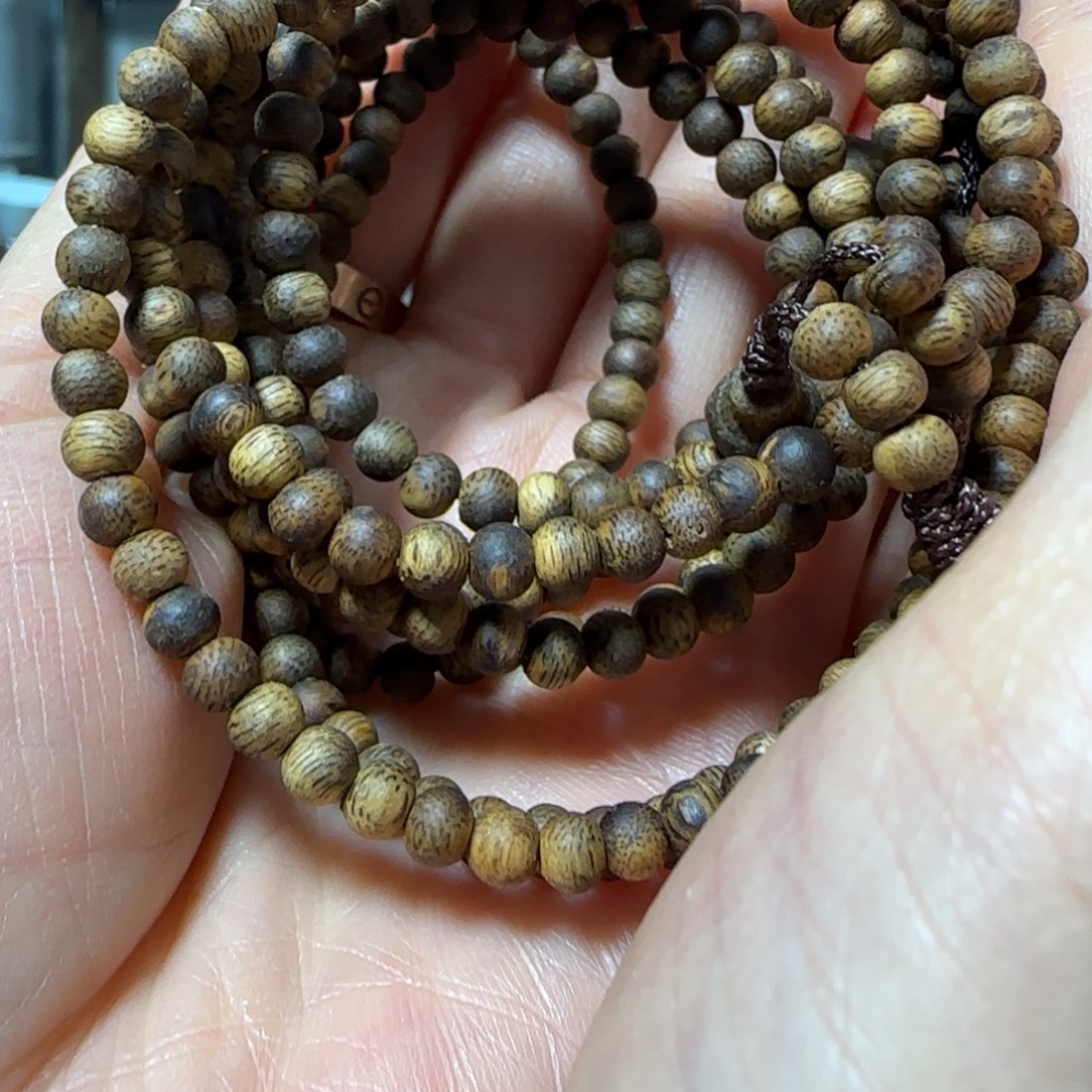 沉香手串绿奇楠沉香圆珠多圈手串5克+多样性发一