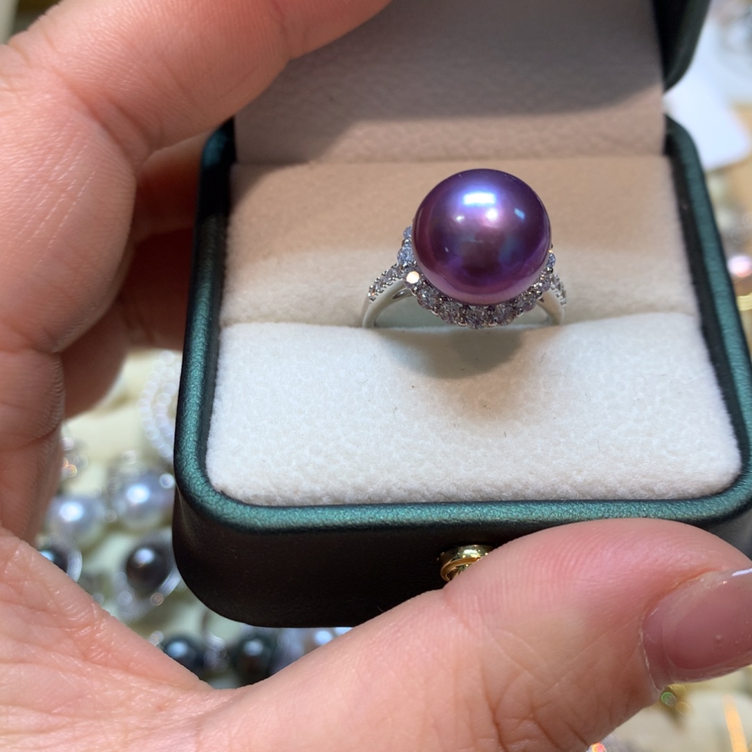 淡水珍珠戒指银S925镶嵌