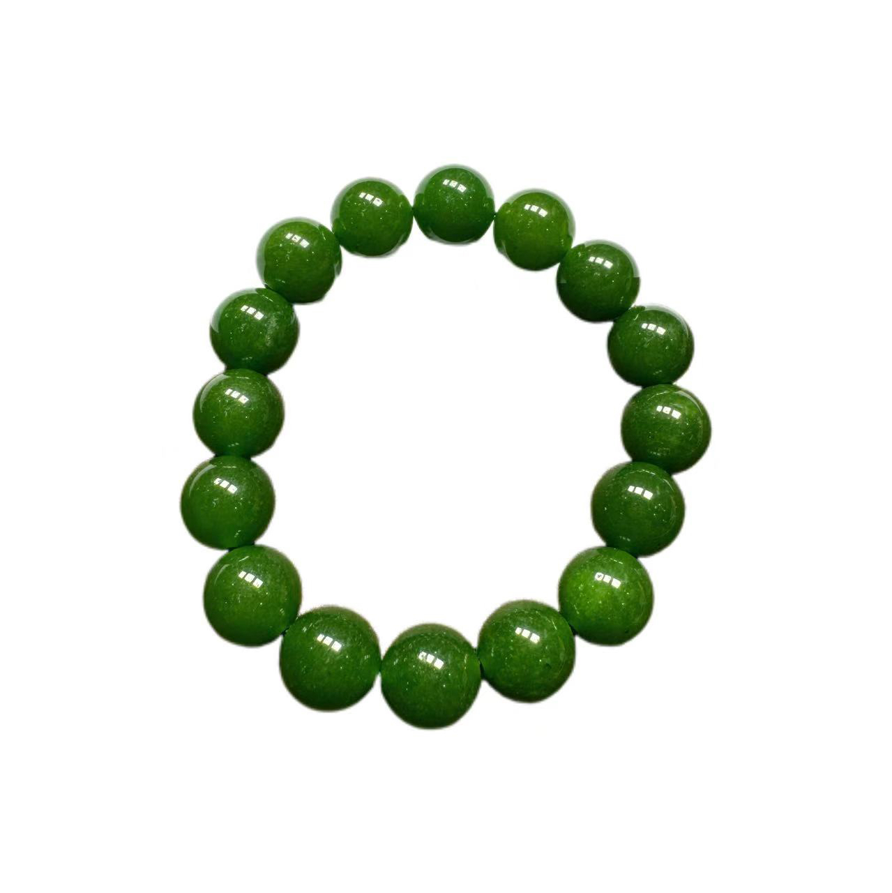 ·老坑绿菠菜绿碧水玉手串 A148-CDN-2A