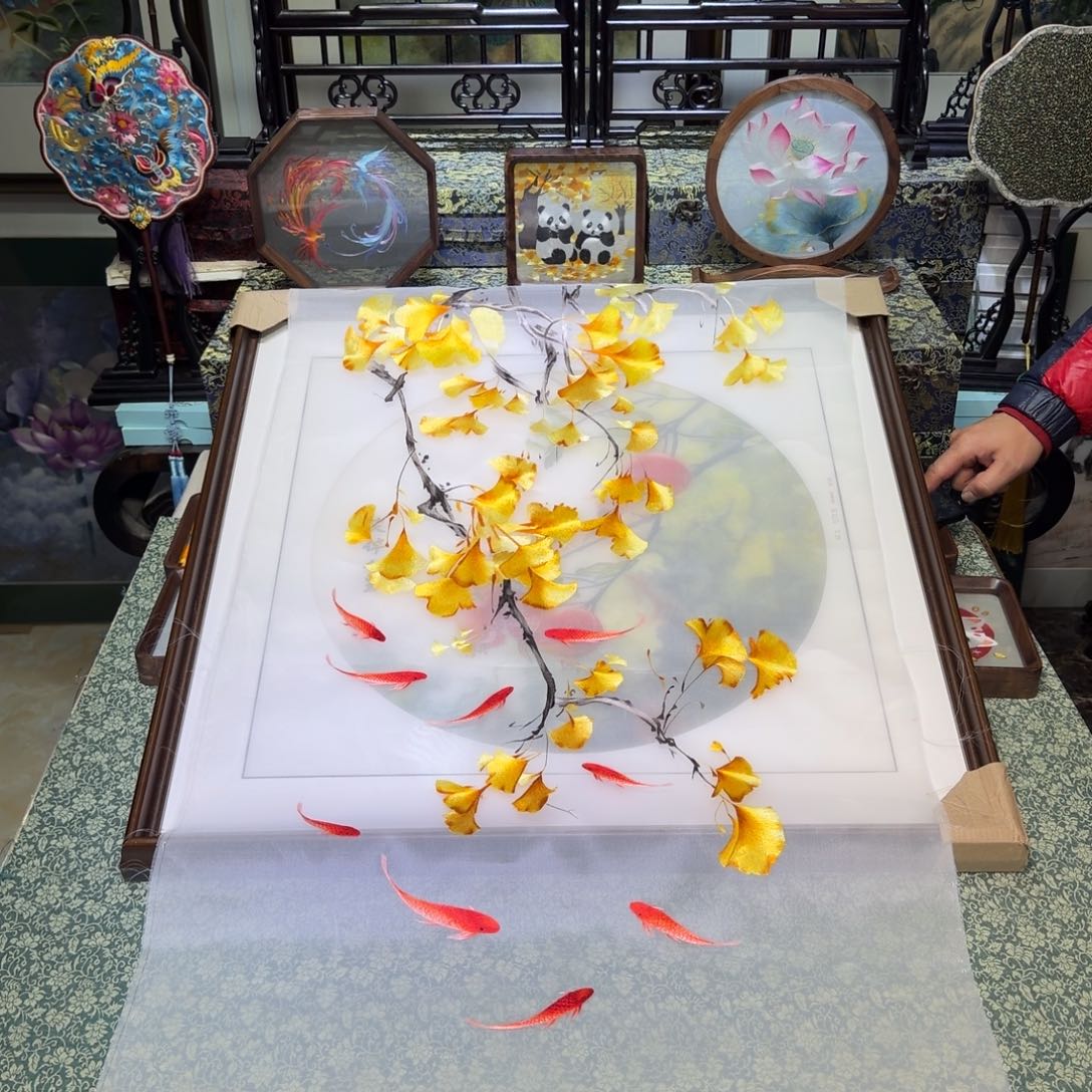 欣***点刺绣手工苏绣工艺