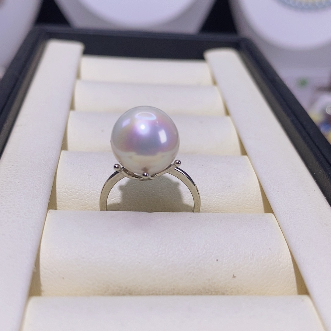淡水珍珠戒指合金