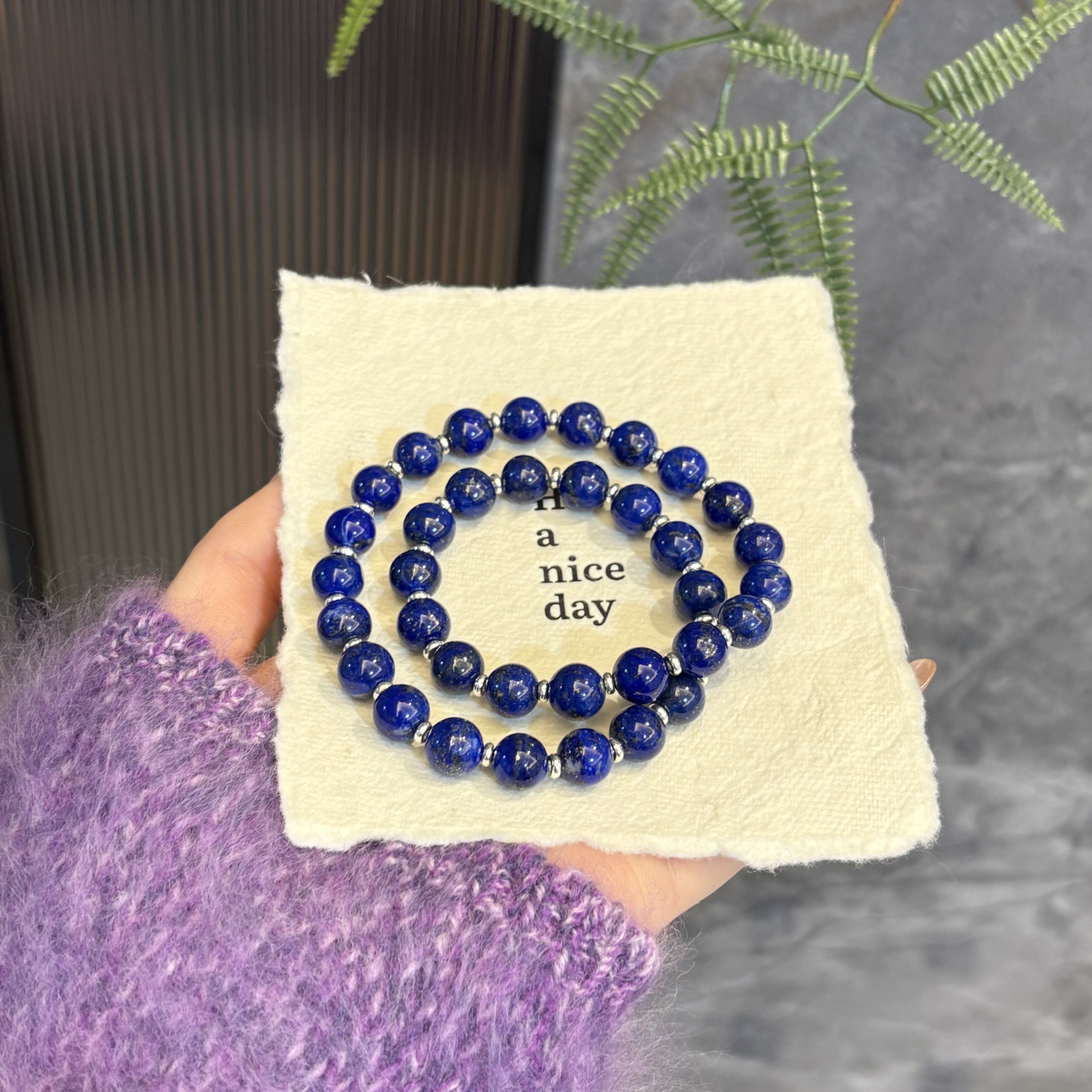 【蔚蓝小筑】青金石双圈设计手串 珠宝多样性 任发一