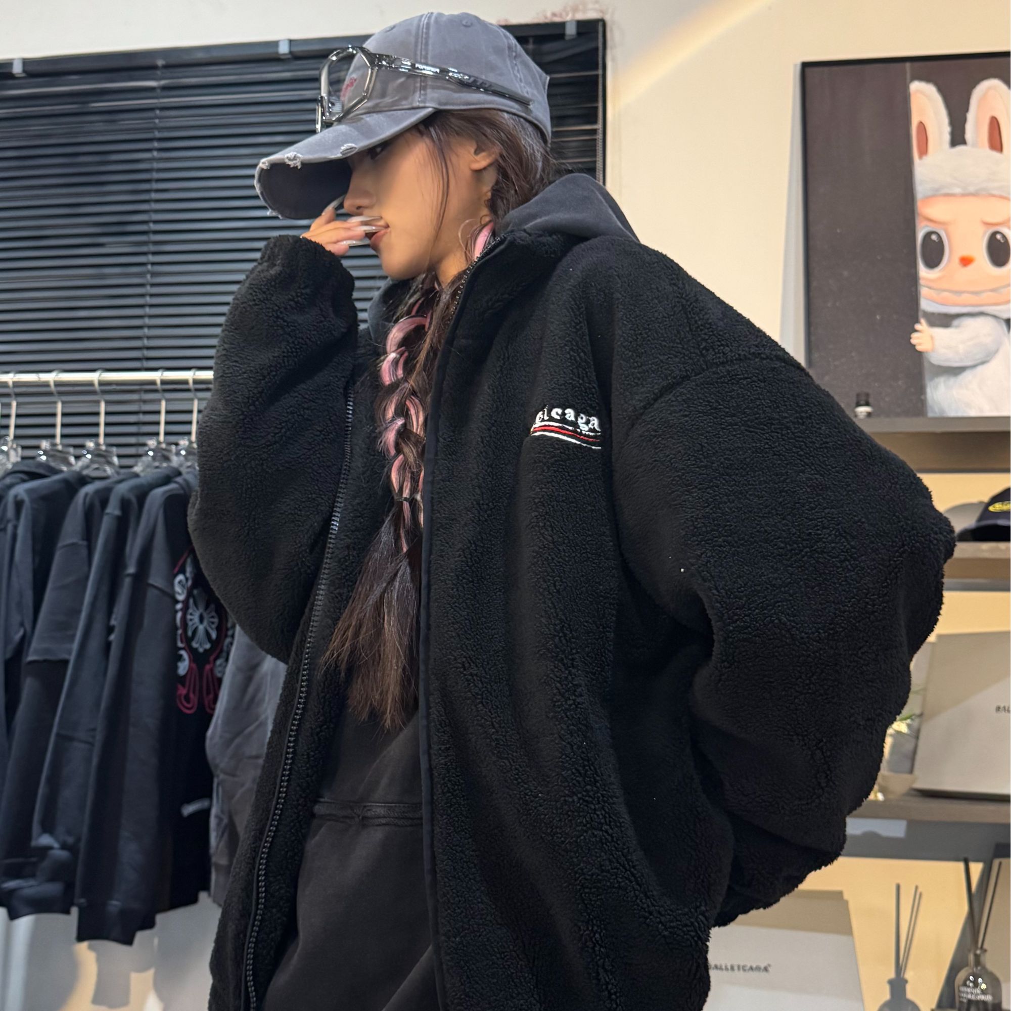 秋冬季立领羊羔绒休闲男女款可乐摇粒绒拉链外套时尚百搭#8676