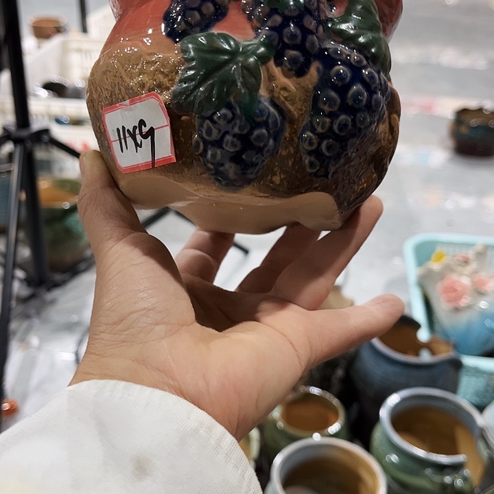 瓷片多肉花盆福利捏花