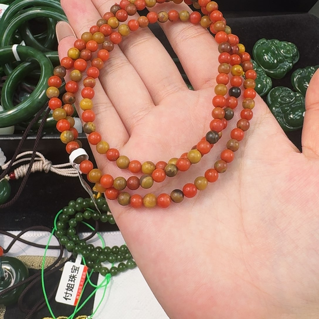 手链未镶嵌南红玛瑙包浆卡5