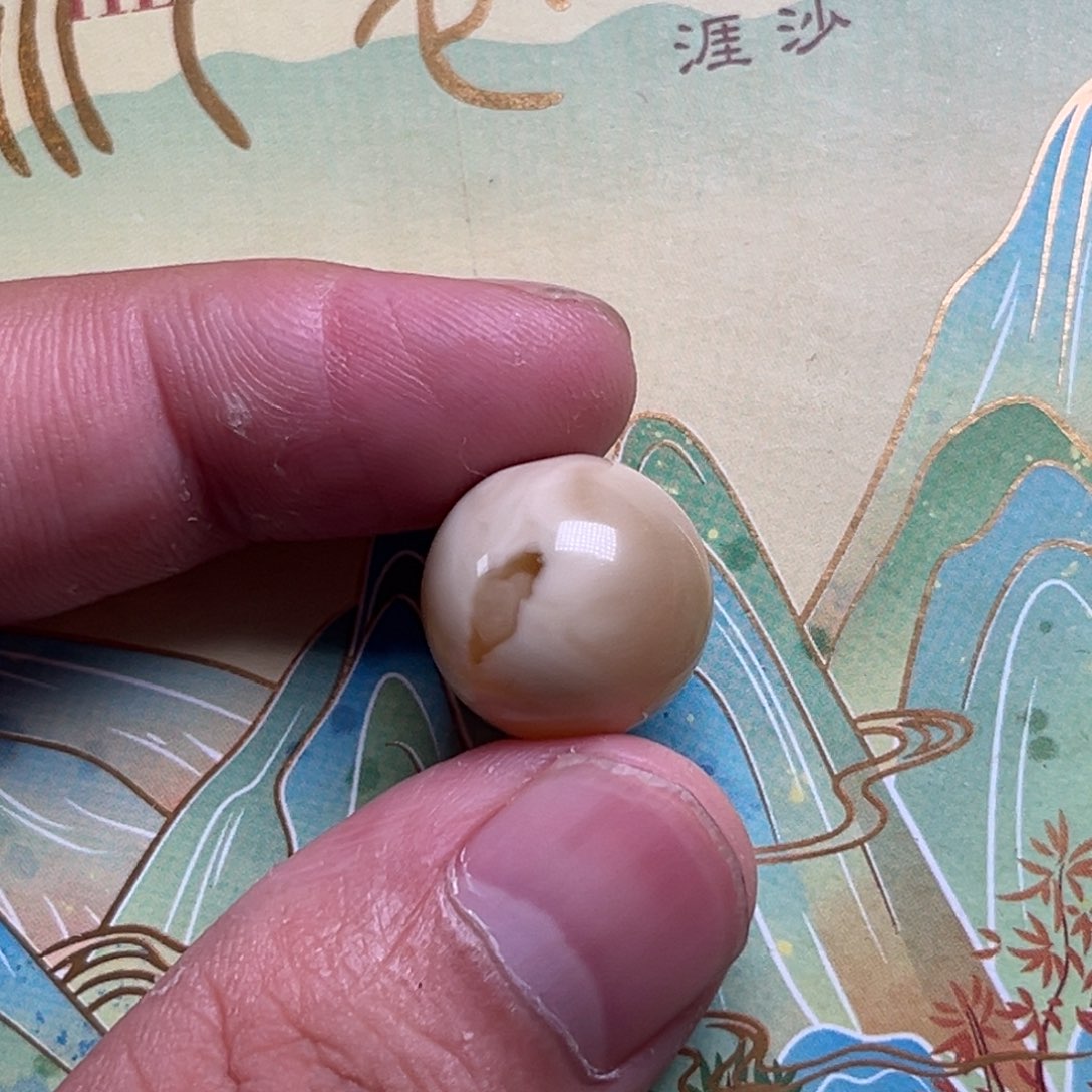 琥珀未镶嵌裸石蜜蜡俄特色灰色满蜡15加圆珠