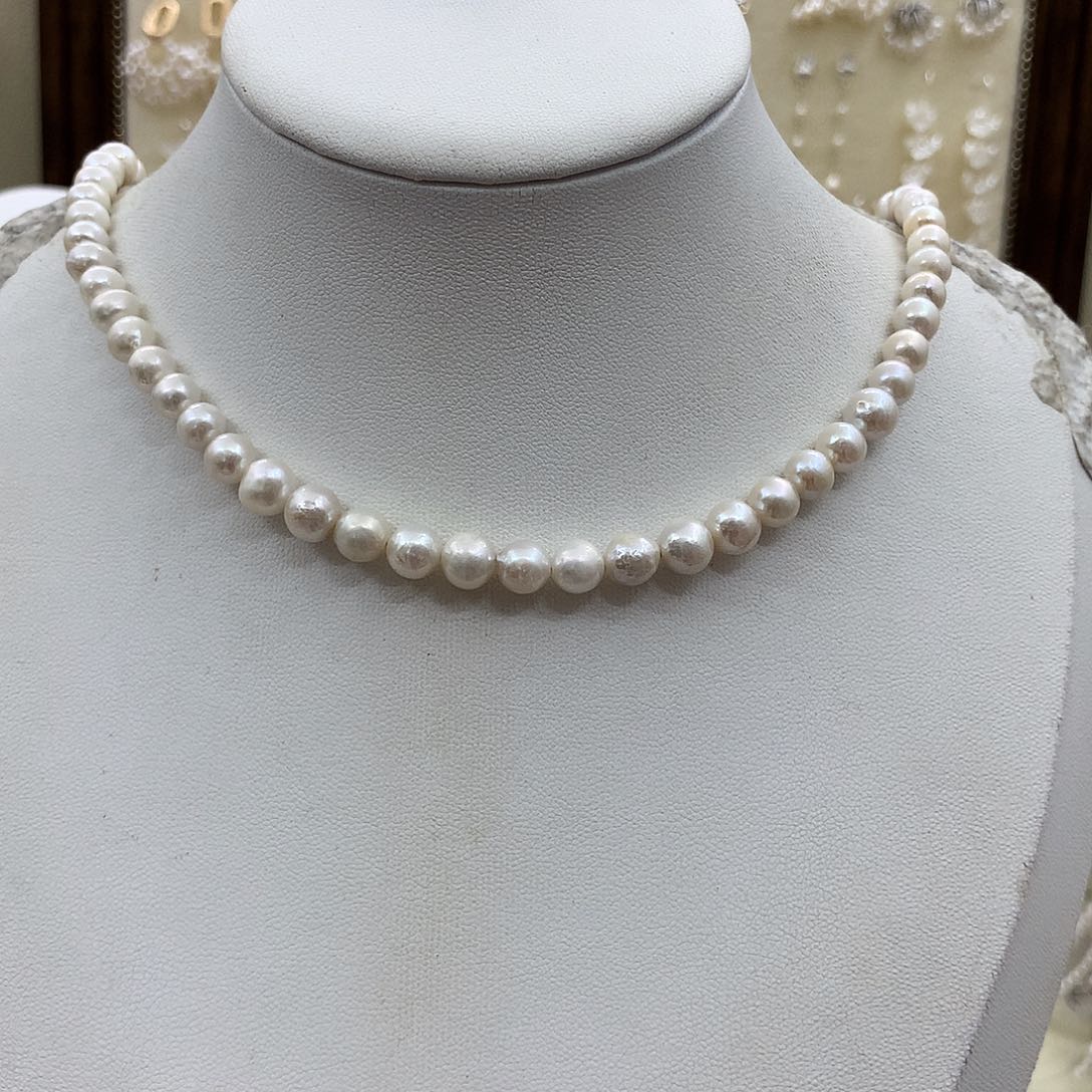 银S925镶嵌耳饰淡水珍珠