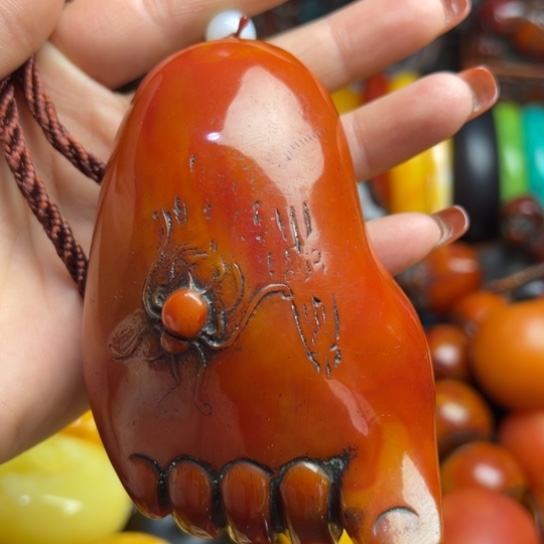 琥珀手串未镶嵌蜜蜡