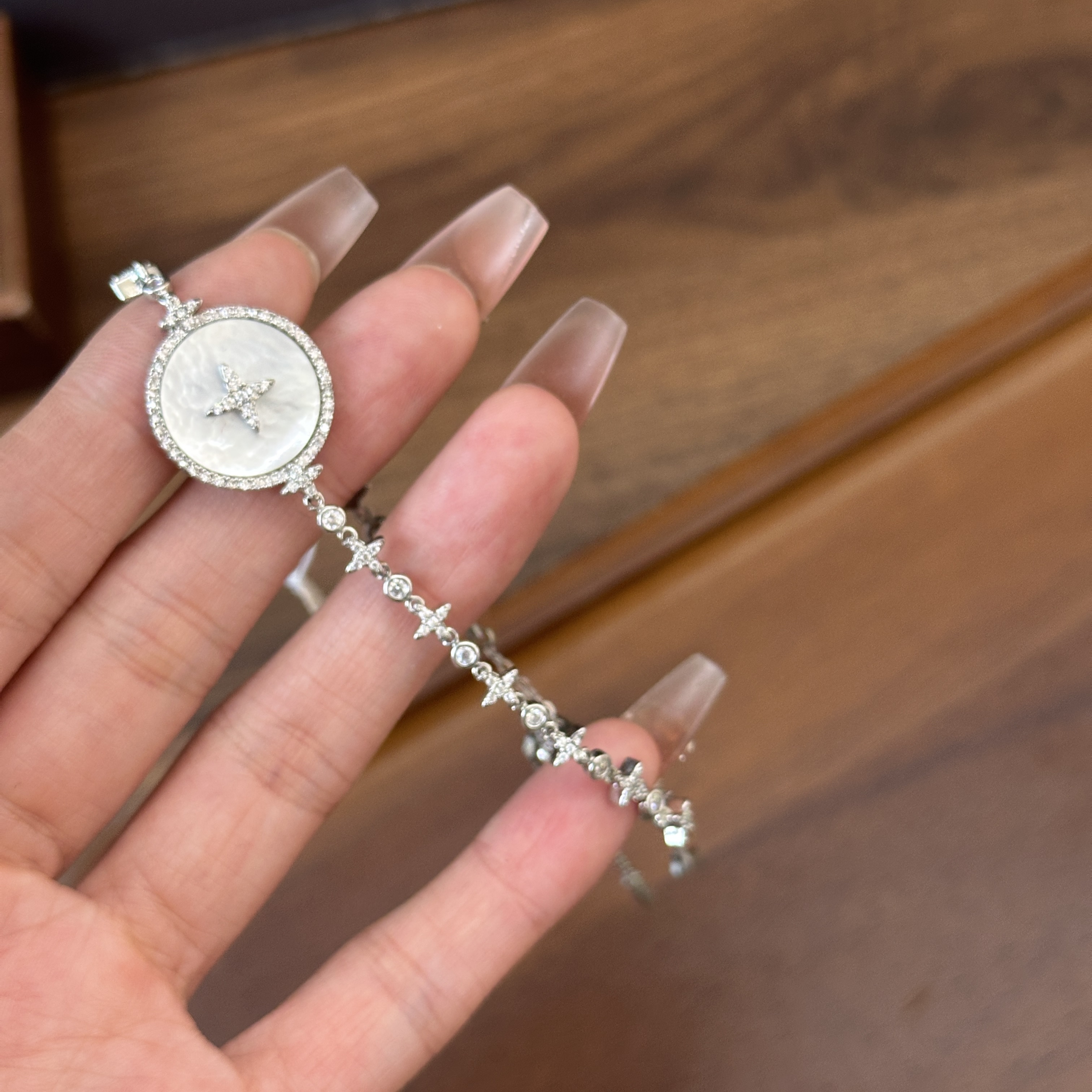 铜合金合成锆石手链 CC5649 手链 26CM抽拉调节