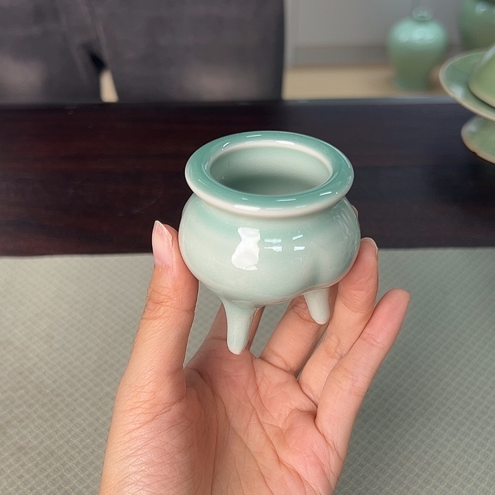 龙泉云间青瓷小米茶器