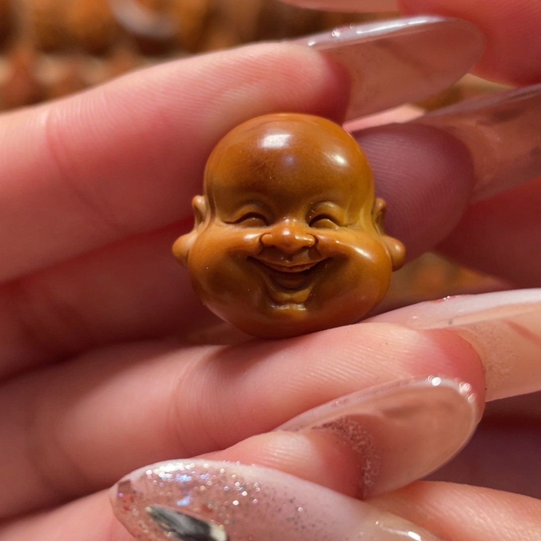 橄榄核手串/手链弥勒头。瑶