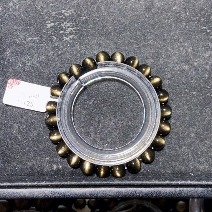 黑曜岩手串未镶嵌李*