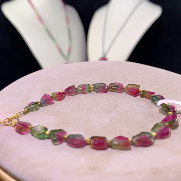 双色碧玺手链未镶嵌