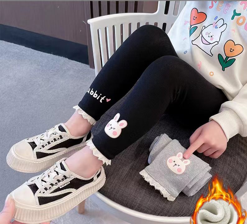 儿童2025新款加绒打底裤秋冬款