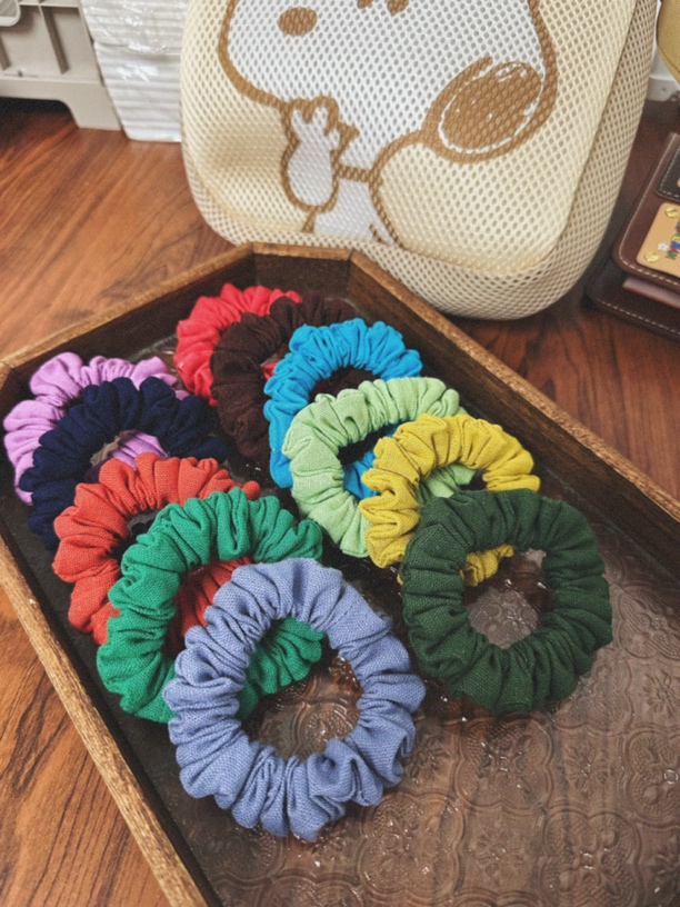 KiKi酱韩饰任选二色天丝亚麻多色小肠圈发绳多巴胺弹力大