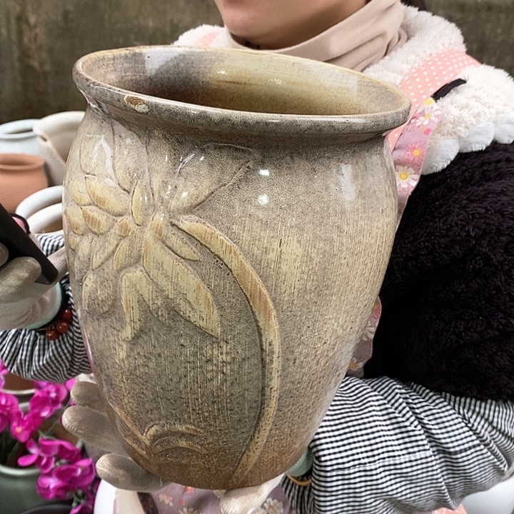 紫砂花盆正品口20高25