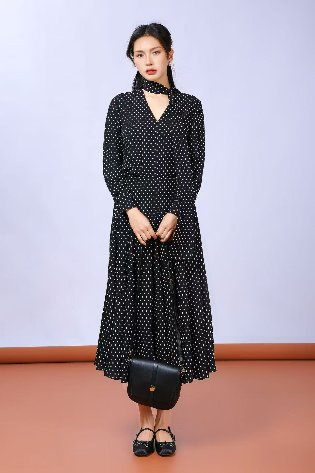 黑白波点衬衫3101248