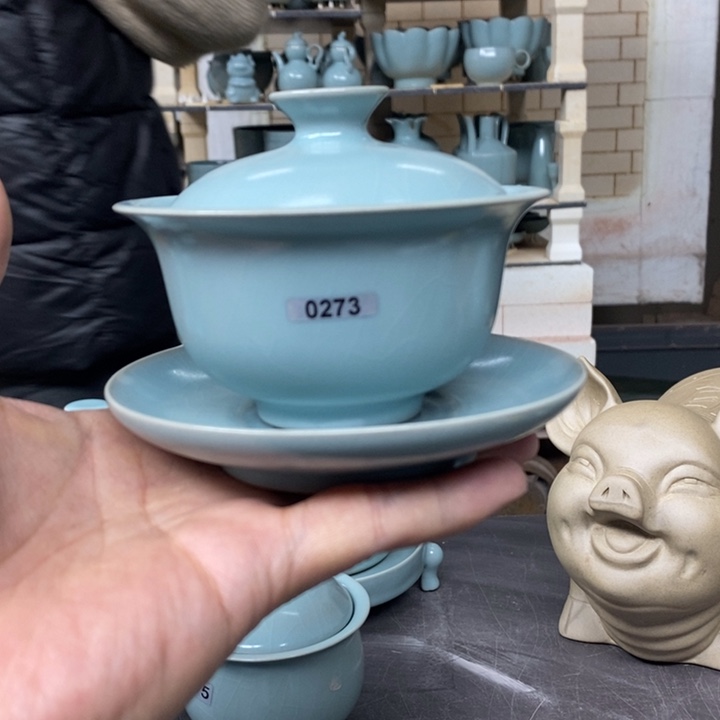 摆件简***9抱朴汝瓷仿古微瑕