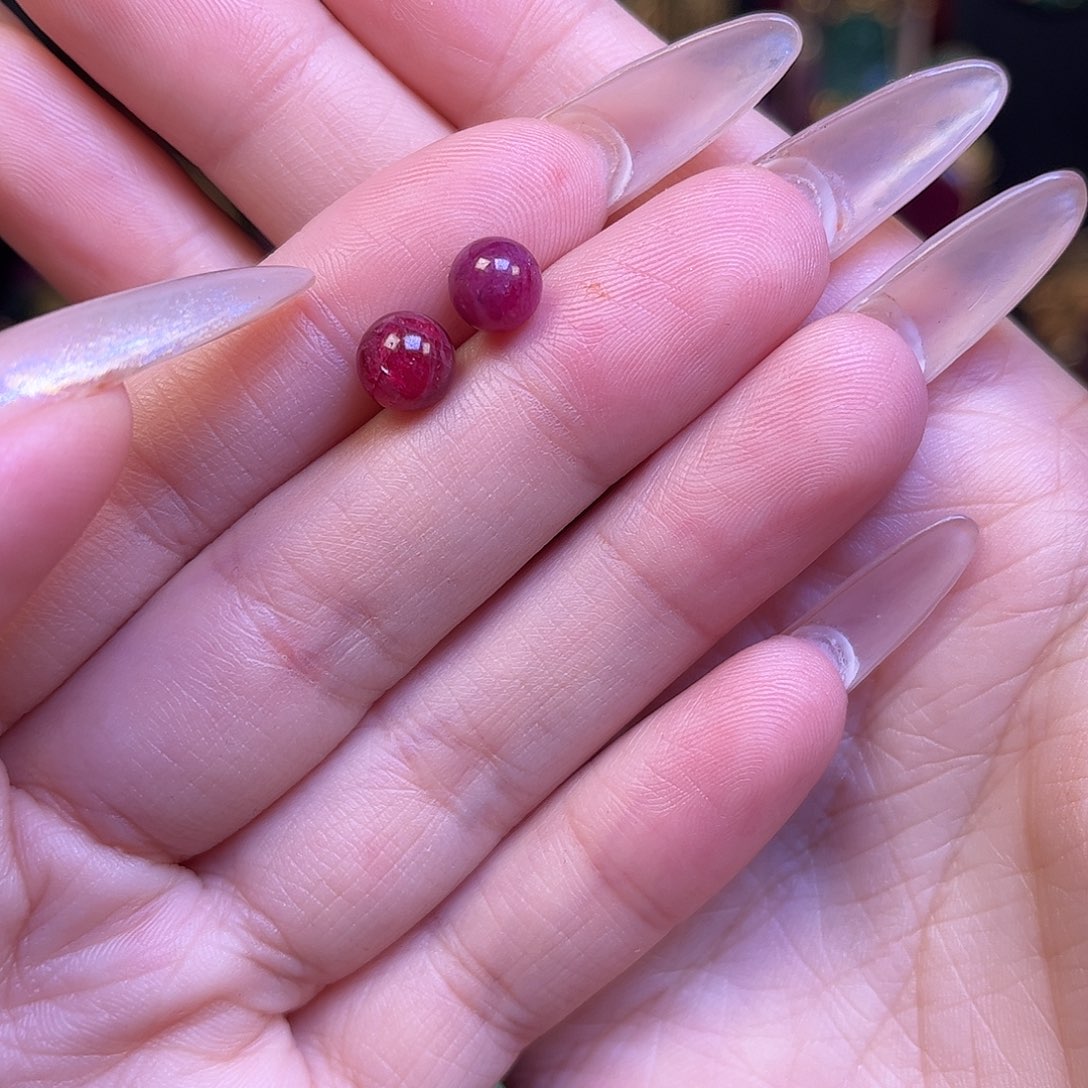 红宝石戒指银S925镶嵌