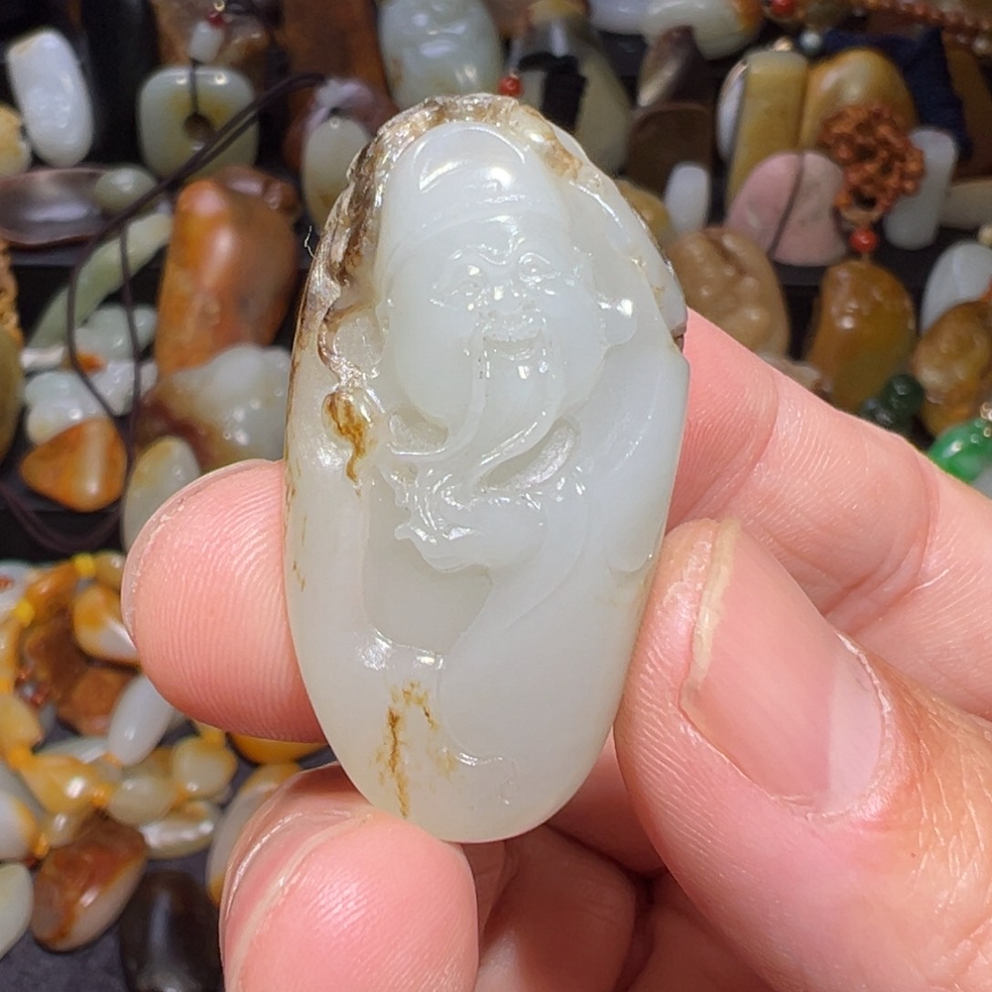 和田玉吊坠(不含链)未镶嵌