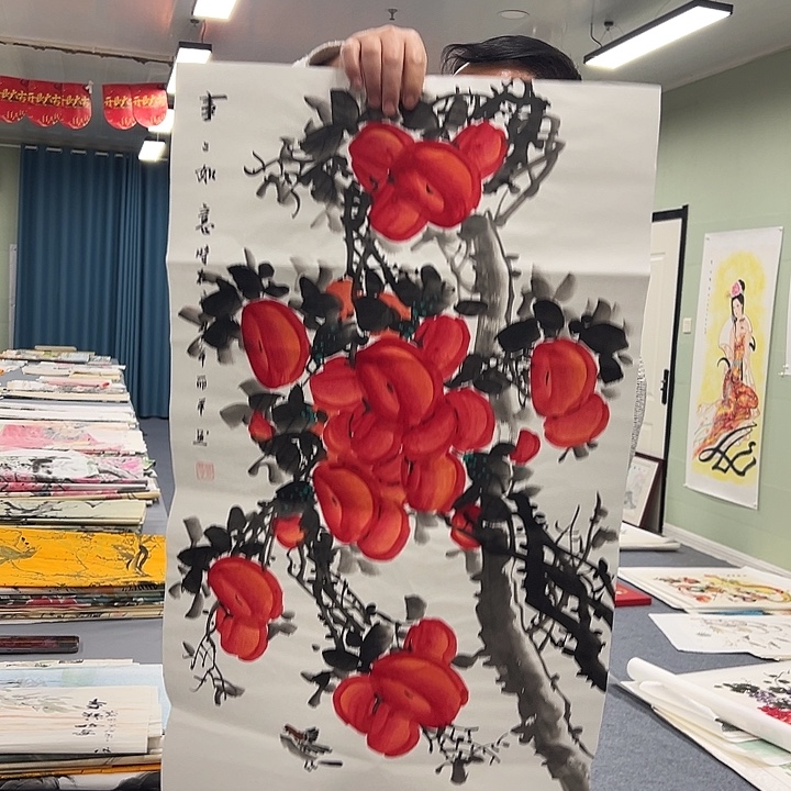 国画我们一起加油努力