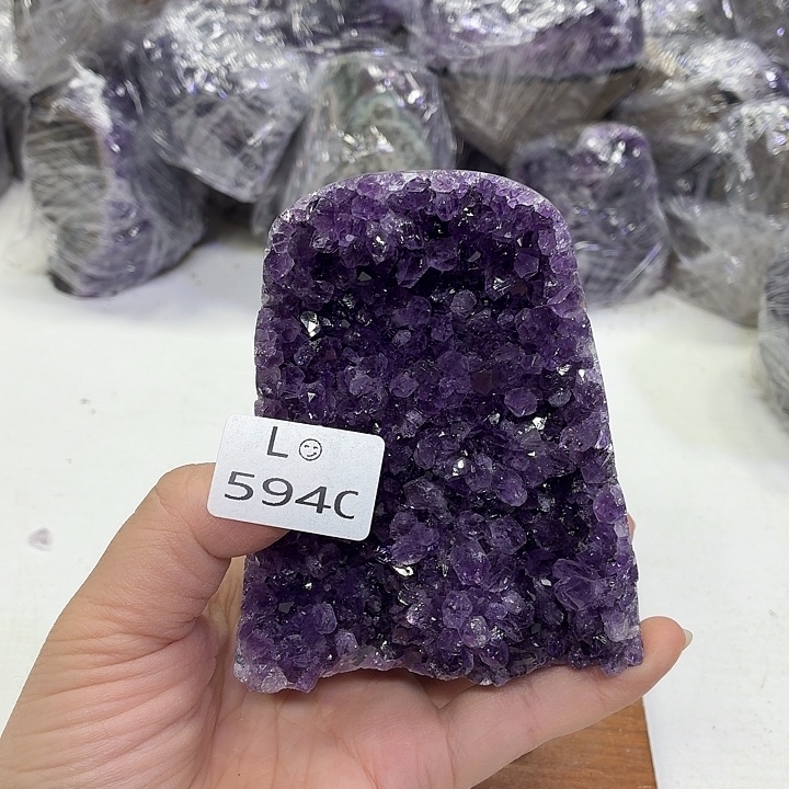 水晶未镶嵌摆件天然紫水晶