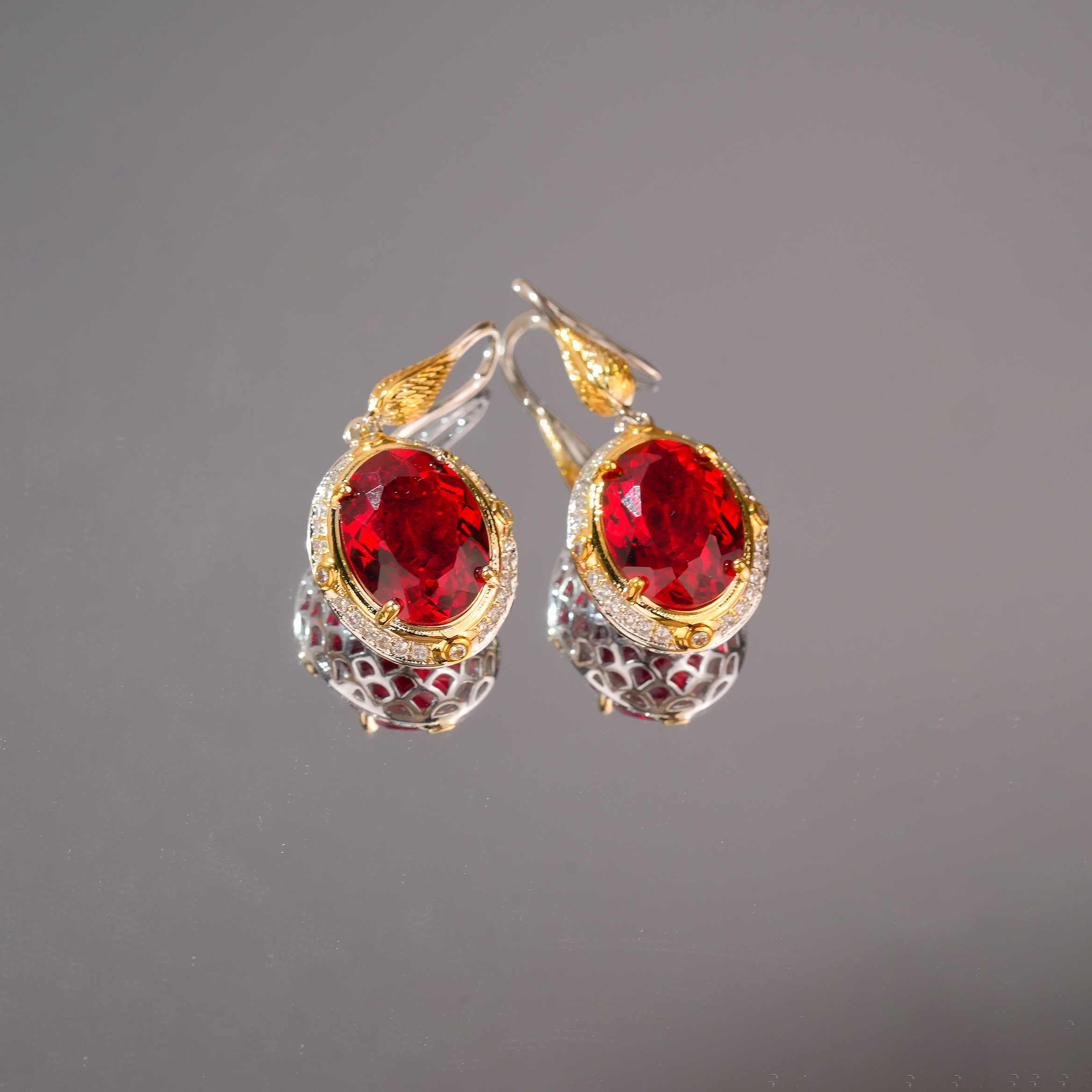 铜合金合成锆石耳饰 铜合金 合成立方氧化锆 女士耳饰7185-1