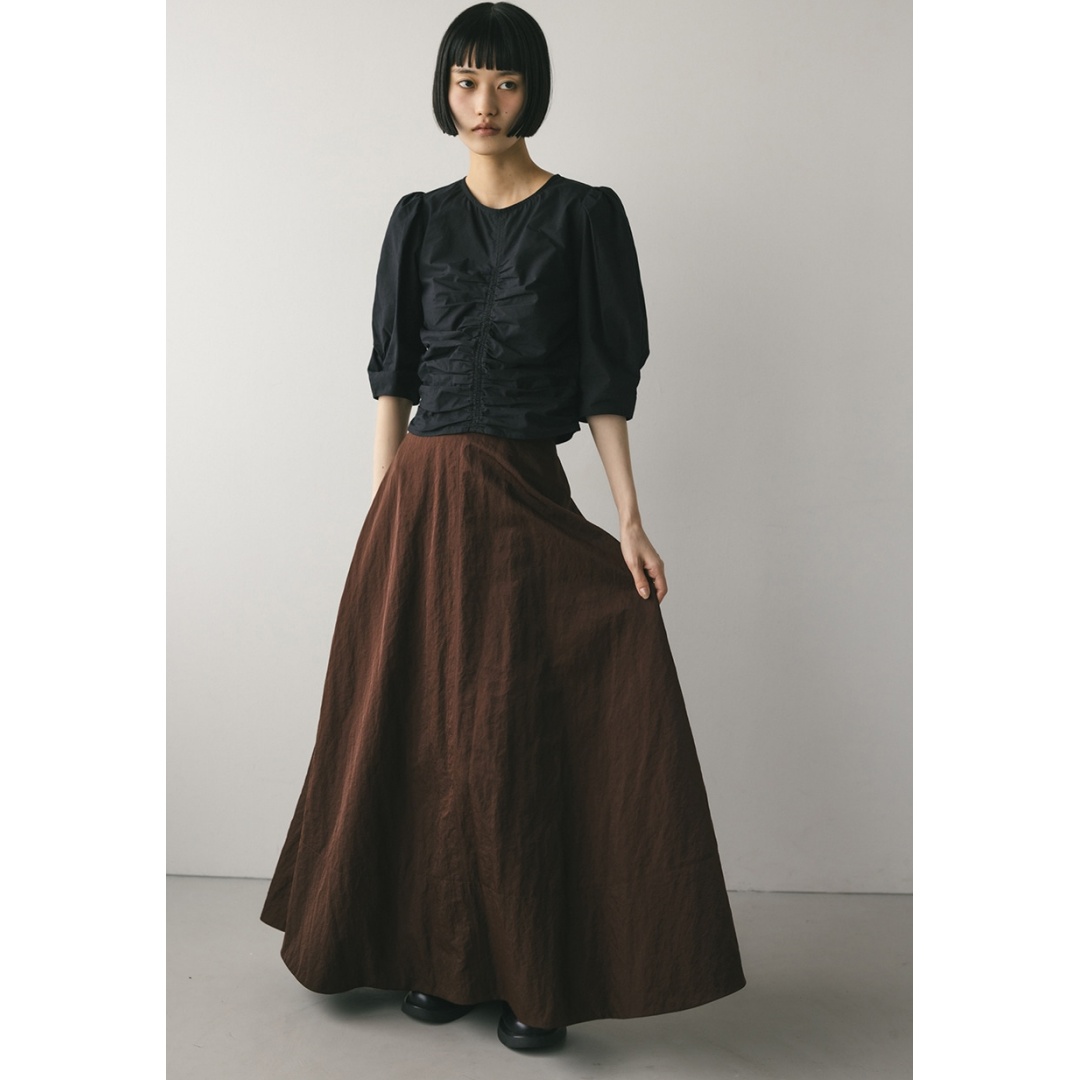 【Montendre】 秋季新款 S 优雅时尚气质显瘦尼龙喇叭裙毅