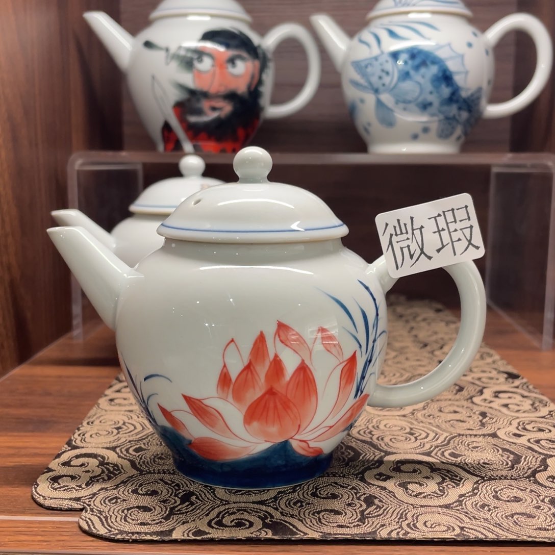 微瑕釉下彩纯手绘