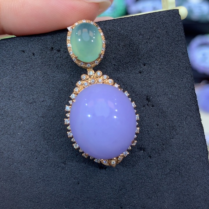 18K金镶嵌手链翡翠翡翠